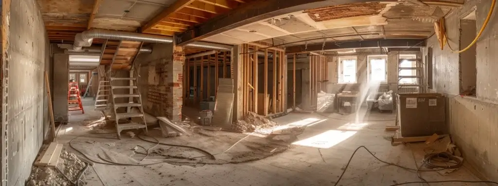 Evaluating Basement Remodeling Professionals 3 a skilled contractor showcasing a portfolio of completed basement remodeling projects, with meticulous attention to detail and innovative design features.