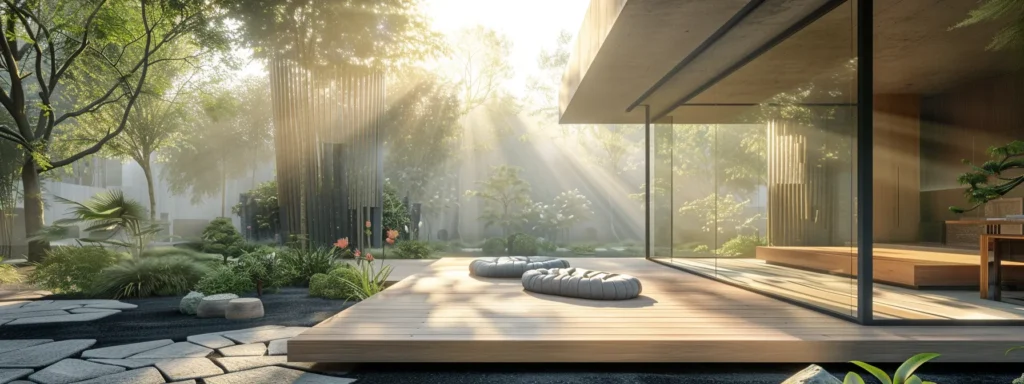 **Wood vs. Synthetic Deck: Pros and Cons You Should Know** 4 a beautifully arranged outdoor patio featuring synthetic decking under the bright sun, highlighting the contrast between its sleek, modern design and the surrounding natural landscape.