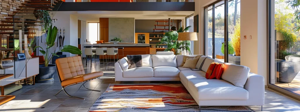 Experience Exceptional Home Building with Busy Builders 6 a stunning modern home interior showcases a blend of denver-inspired architecture and tanzanian design elements, featuring vibrant colors and unique textures that reflect personalized style and artistry.