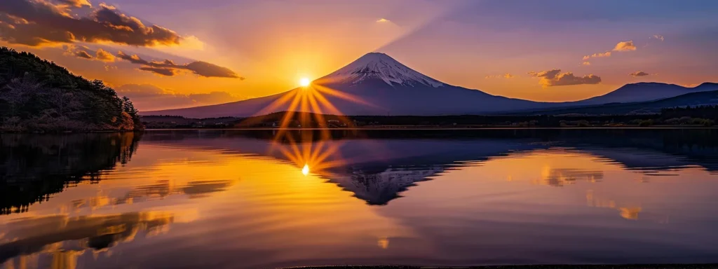 Why a basement remodel is the best thing you can do 4 a vibrant sunset casts golden rays over a tranquil lake, with the silhouette of a lone, majestic mountain reflected in the still water below.