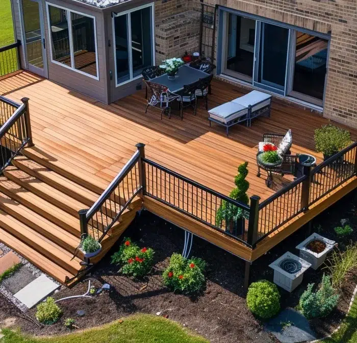 Deck on a home
