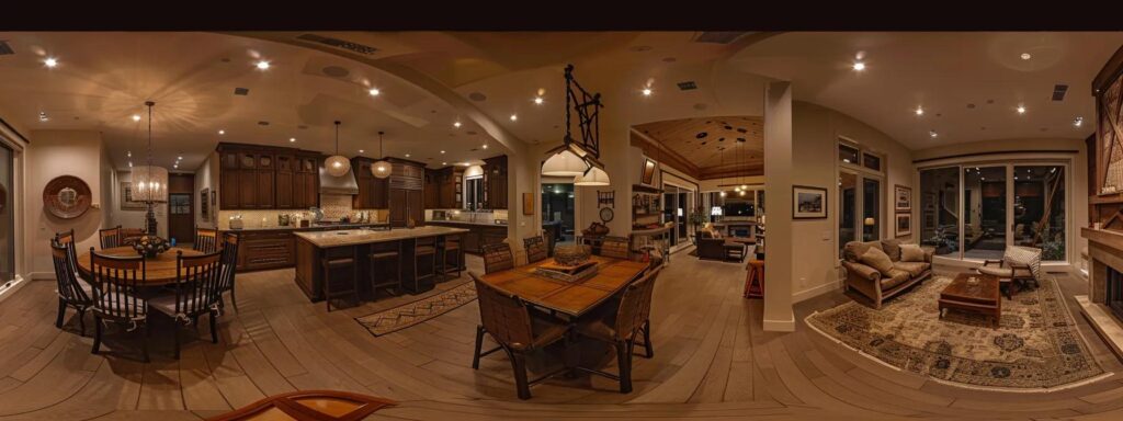 2025 Trends in Home Additions: What You Need to Know 6 a beautifully designed interior of a spacious home addition showcases elegant furniture arrangements, harmonious color palettes, and stylish decor, all bathed in warm, ambient lighting to create a cozy and inviting atmosphere.