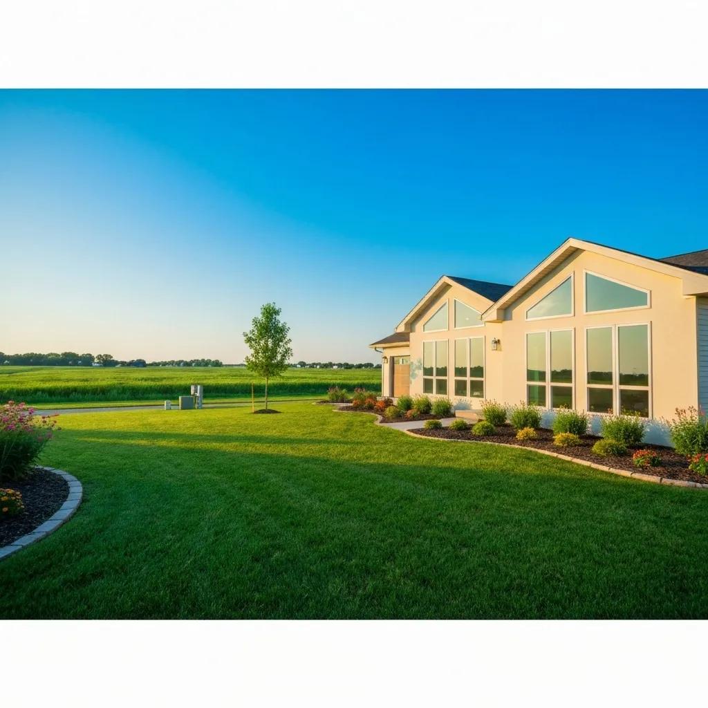 Mastering the Home Building Process in Iowa 1 Newly constructed home in Iowa landscape, representing the home building process
