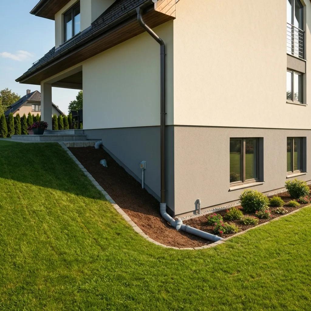 Home Building 41 Exterior drainage systems effectively directing water away from a house foundation