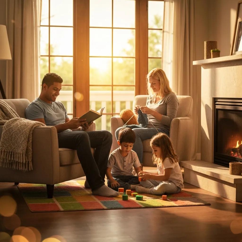 Exploring Financing Options for Your Basement Finishing Project: A Comprehensive Guide 12 Family discussing basement renovation financing options in a cozy living room