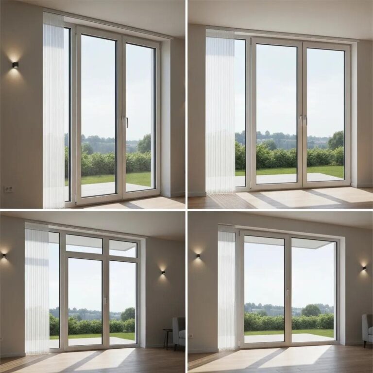 Close-up of energy-efficient windows showcasing low-emissivity coatings and modern design