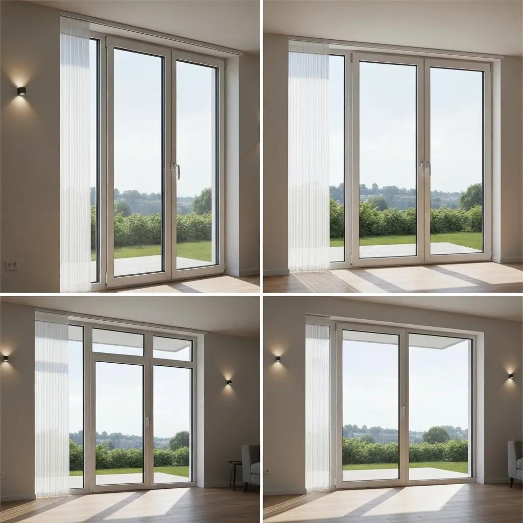 Close-up of energy-efficient windows showcasing low-emissivity coatings and modern design