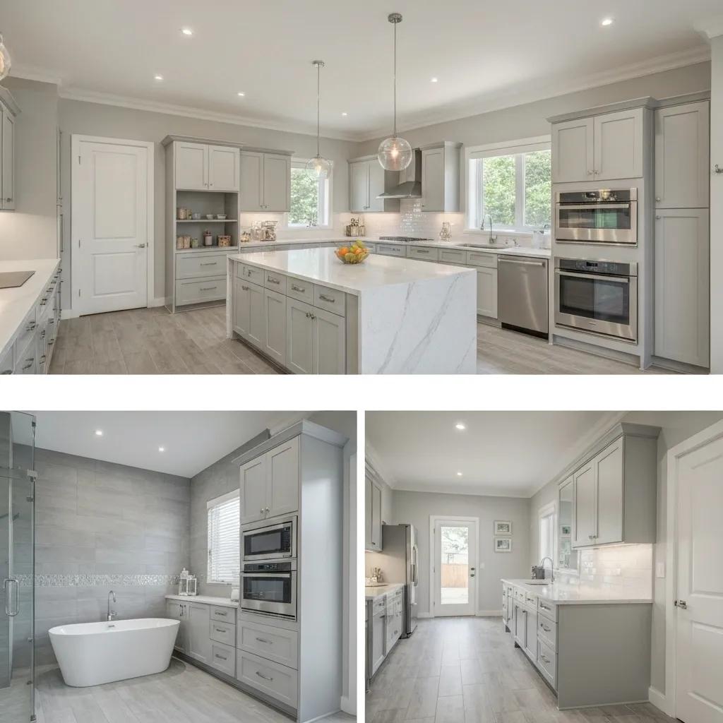 Modern kitchen and bathroom remodel showcasing high-quality finishes
