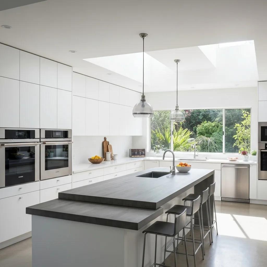 Home Building 34 Modern kitchen remodel showcasing sleek cabinetry and inviting design elements