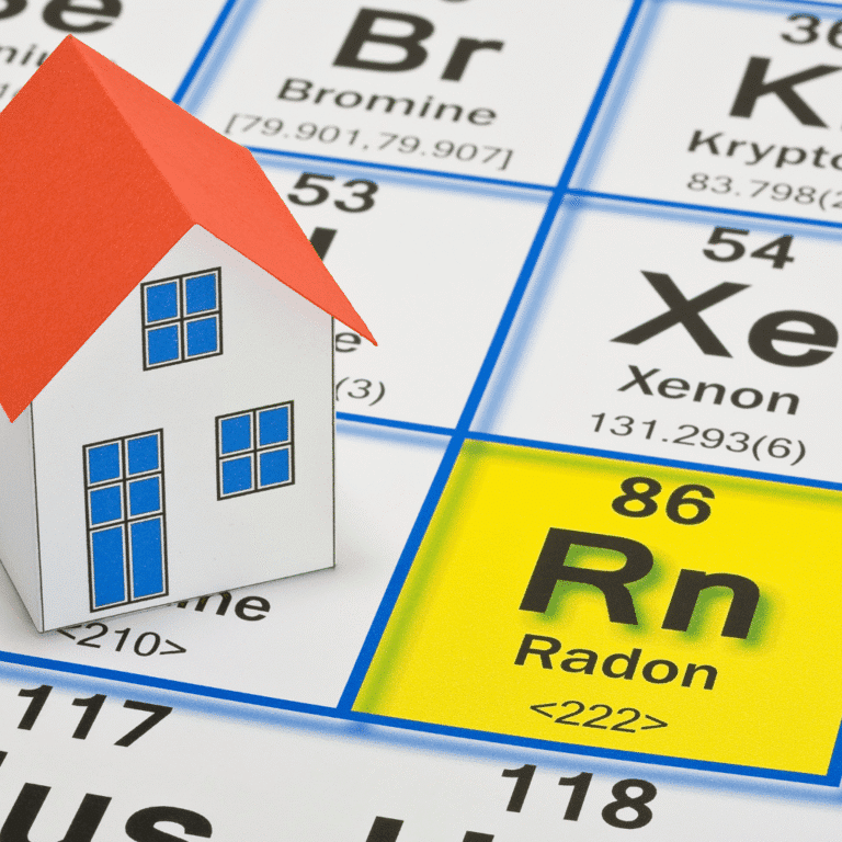 Radon Image with a house