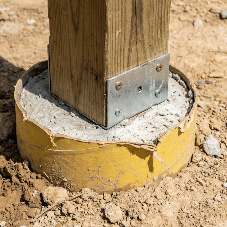 deck building footing concrete