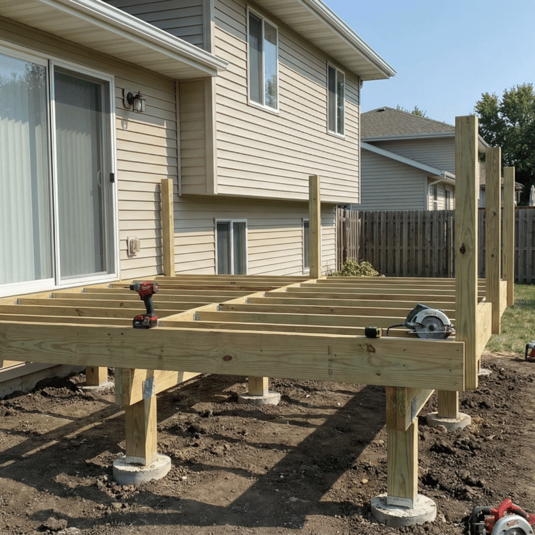 Deck Building beams and counterlevers