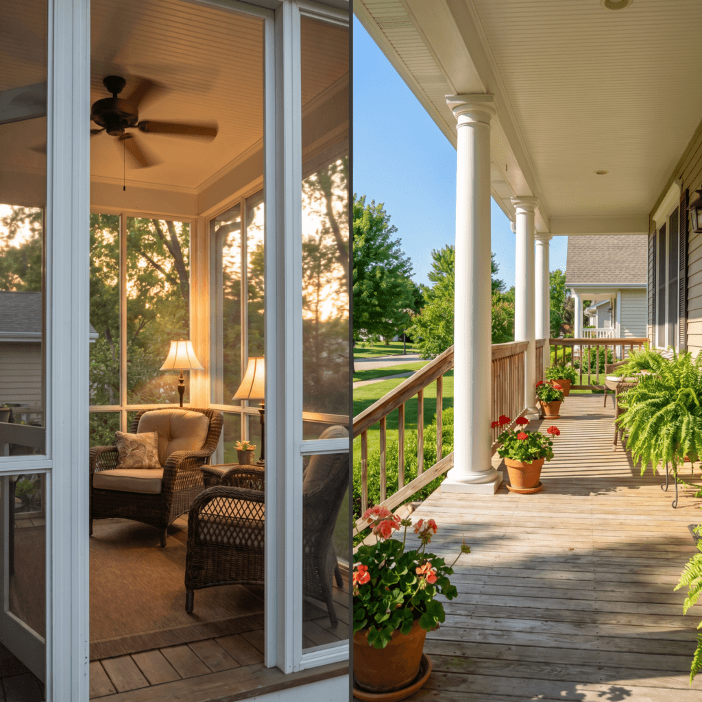 Covered Porch vs. Open Porch in Iowa: The Honest 2026 Comparison