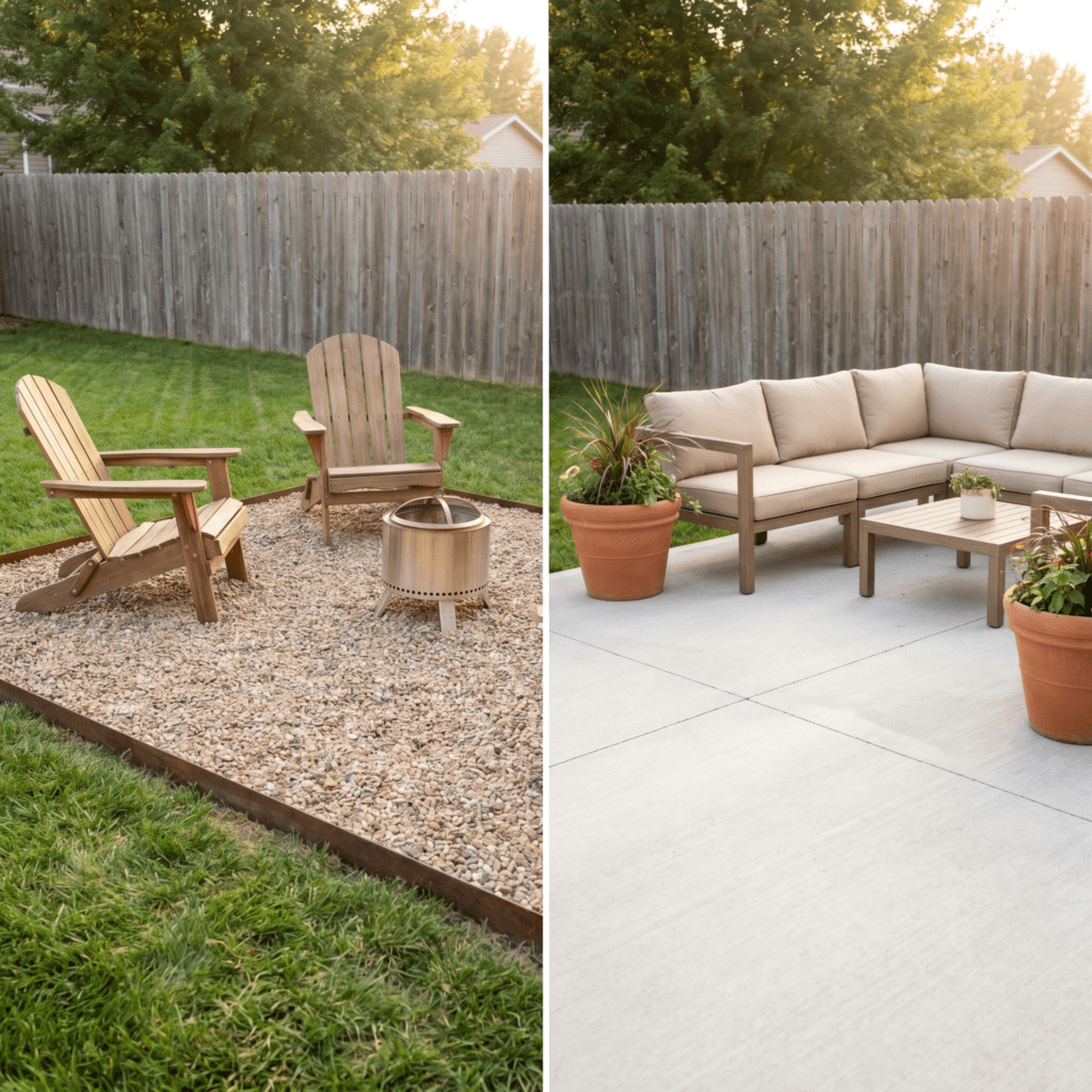 Gravel Patio vs Concrete Patio: Iowa Comparison
